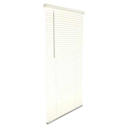 LIVING ACCENTS Vinyl 1 in. Mini-Blinds; 31 x 64 in. Alabaster Cordless 5005721